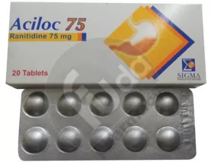 Picture of ACILOC 75 MG 20 F.C. TABS