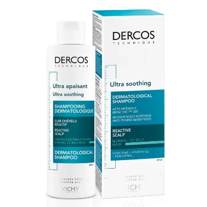 Picture of VICHY DERCOS ULTRA SOOTHING SHAMPOO NORMAL TO OILY HAIR 200 ML