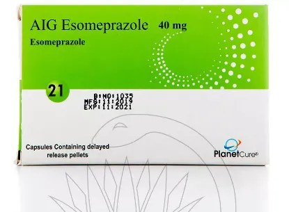 Picture of AIG ESOMEPRAZOLE 40 MG 21 CAPS.